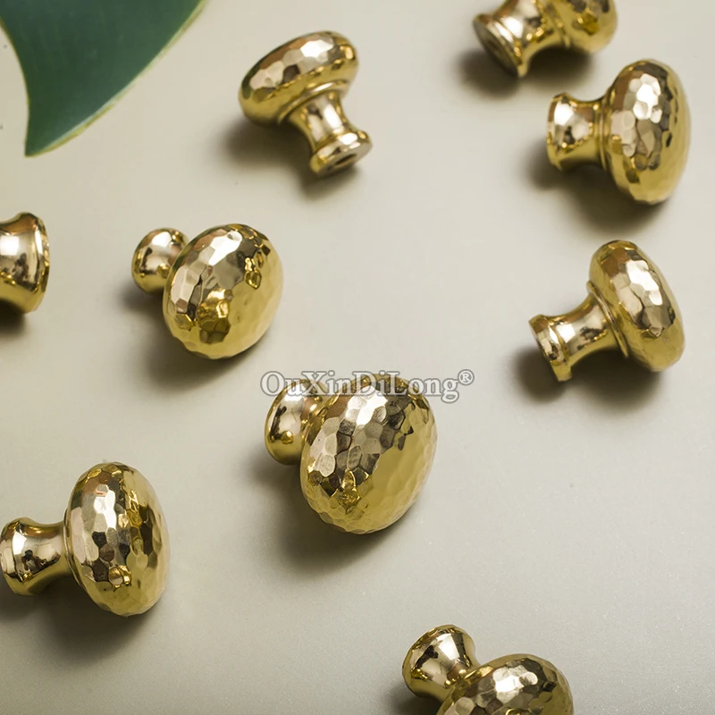 Exquisite Hammer 10PCS Pure Brass Cabinet Door Handles Drawer Pulls Cupboard Wardrobe TV Wine Cabinet Pulls Handles and Knobs