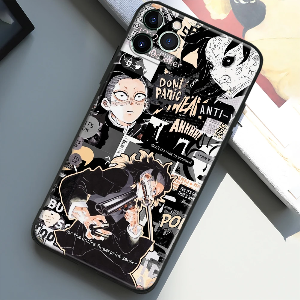 Genya Anime Character TPU Tempered Glass Phone Case for iPhone 16 15 14 11 Pro Max 7 8 15 16 Plus Xr Xs 12 13 Mini