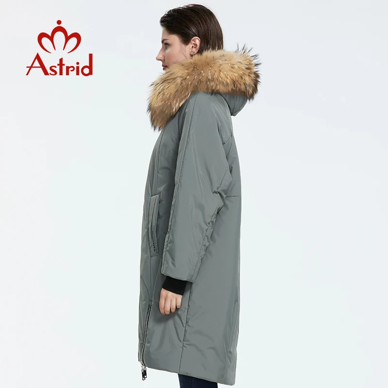 Aster D-Chaqueta de plumón para mujer, parka holgada de piel natural, prendas de vestir exteriores, abrigo de algodón grueso de alta calidad, AR-9246 de invierno, 2022