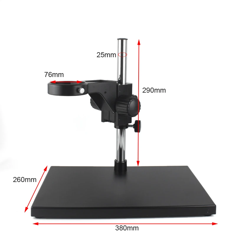 Big Size Lab Industrial Stereo Microscope Adjustable Stand Focusing Bracket 76mm Ring Holder For Binocular Trinocular Microscope