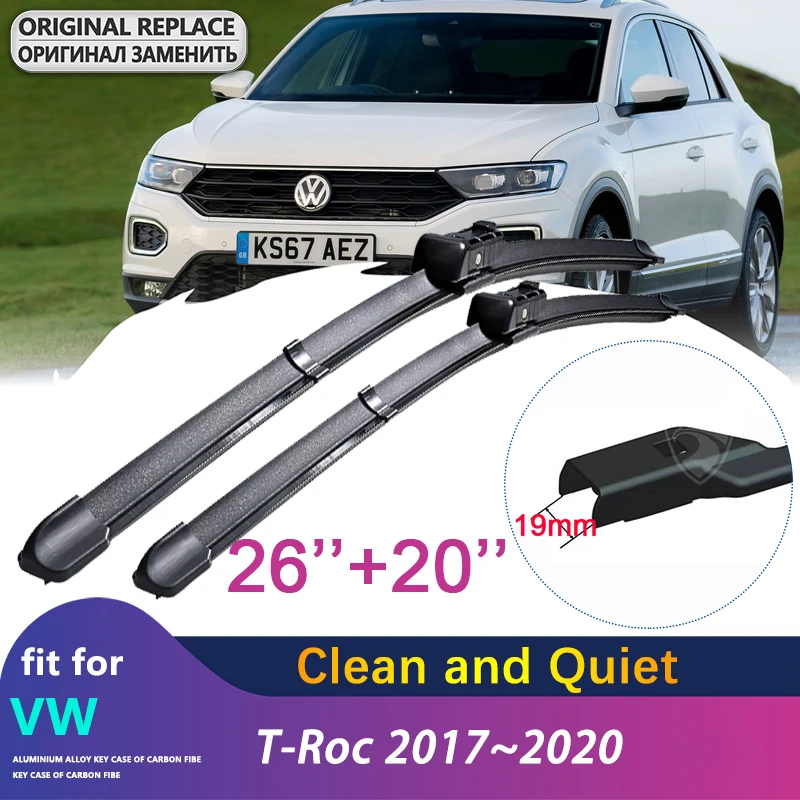 for Volkswagen VW T-Roc 2017~2020 2018 2019 TROC T ROC Car Wiper Blade Front Windscreen Windshield Wipers Car Accessories