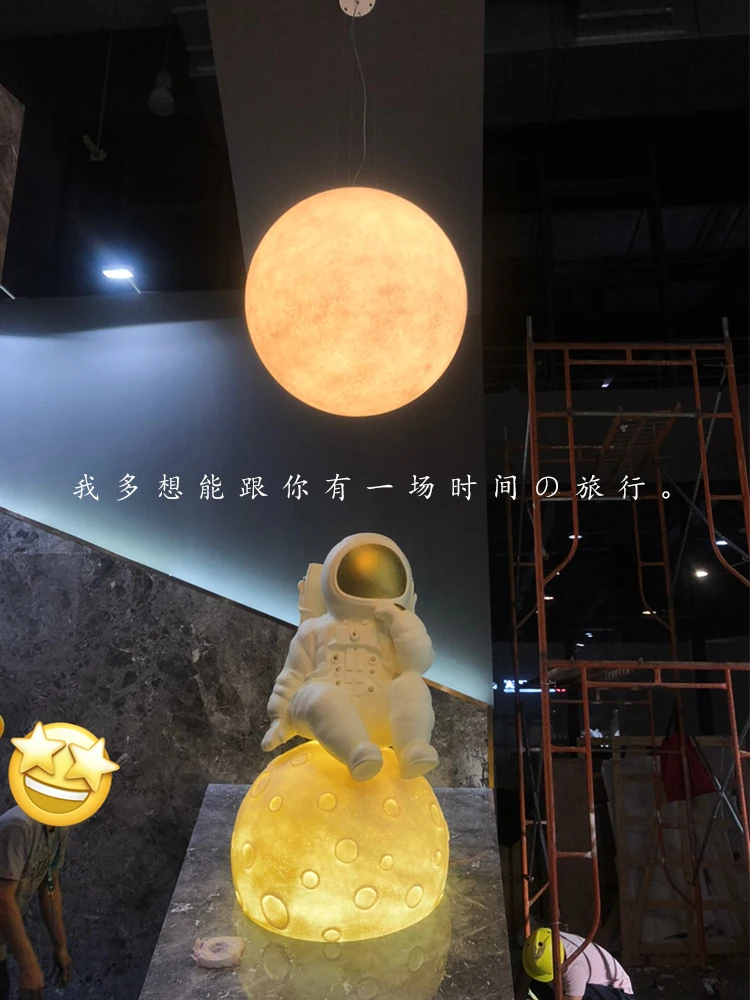 

Moon Light Chandelier Nordic Style Bedroom Planet Ball Study and Restaurant Tooling Moon-Light Lamp Internet Celebrity Ins Lamps