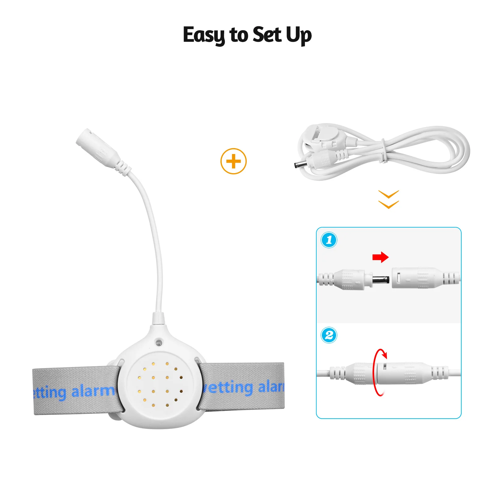 Bedwetting Alarm for Boys Girls Kids Pee Alarm with Sound Vibration LED Light Reminding to Cure Bed Wetting via Enuresis Sensors