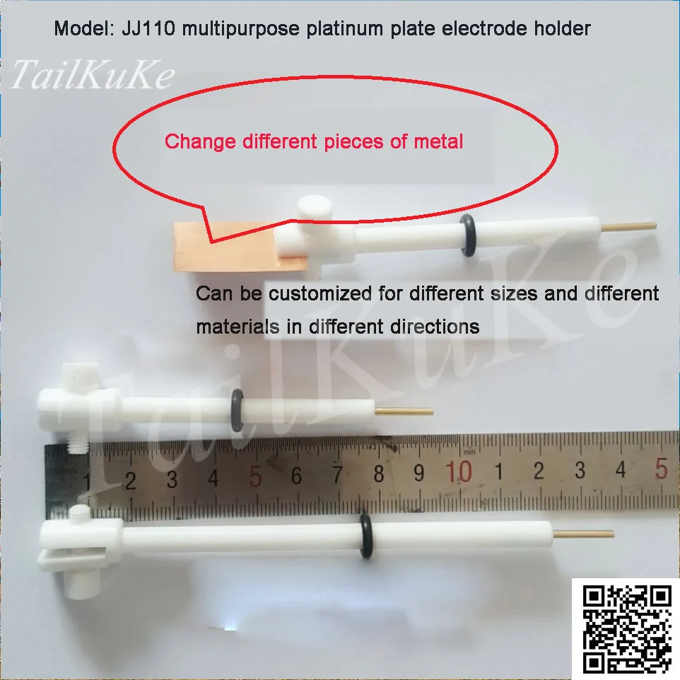 JJ110 Pt Electrode Holder Working / PTFE / Chemical / Pt Electrode Clip