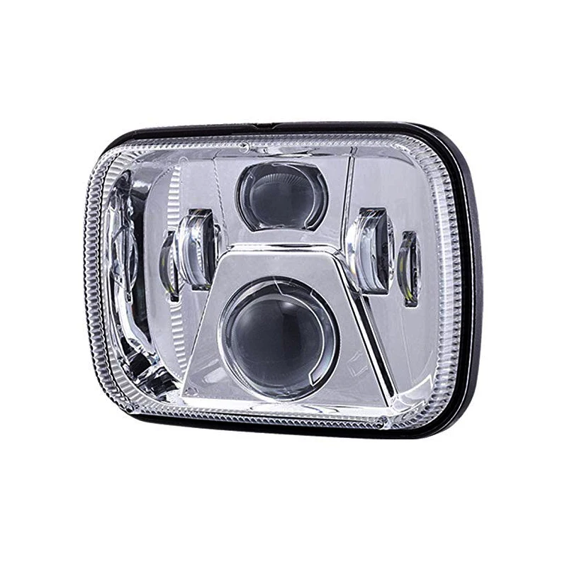 a pair Square 5x7 7x6 inch 90W Led Car Headlight for Dodge Van Jeep YJ XJ Toyota Pickup Nissan 240SX(s13)