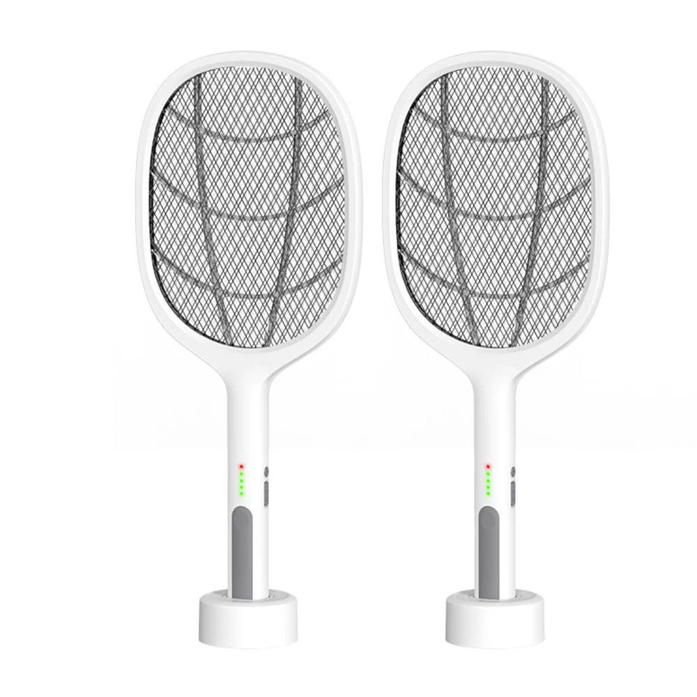 

Handheld Mosquito Racket Electric Fly Swatter Rechargeable Insect Killer Pest Repeller Without Battery