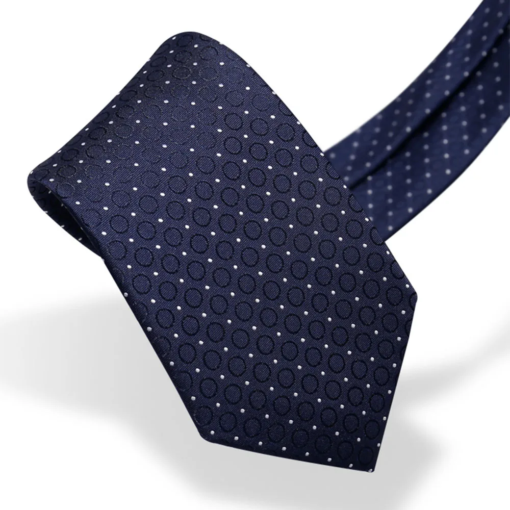 Luxury Business Tie for Men Navy Blue Polka Dot Ties Brand Designer High Quality  Dress Shirt Necktie Male Gift