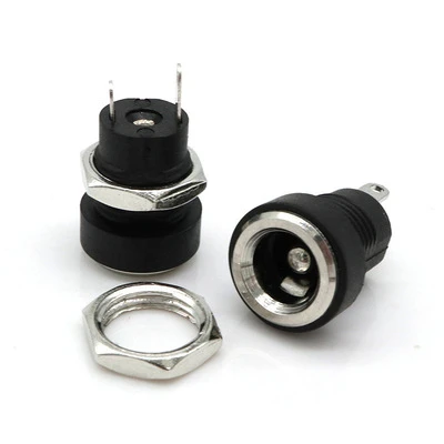 10pcs 5.5x2.1/5.5x2.5mm DC-022B Power Jack Socket Supply Female Panel Mount Connector Plug Adapter 2 Terminal Type DC Connector