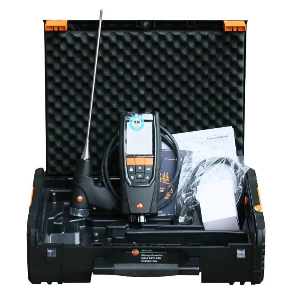 testo 320 Order-Nr.  0563 3220 75 flue gas analyzer for  CO , O2  and CO2 gas leakage detector