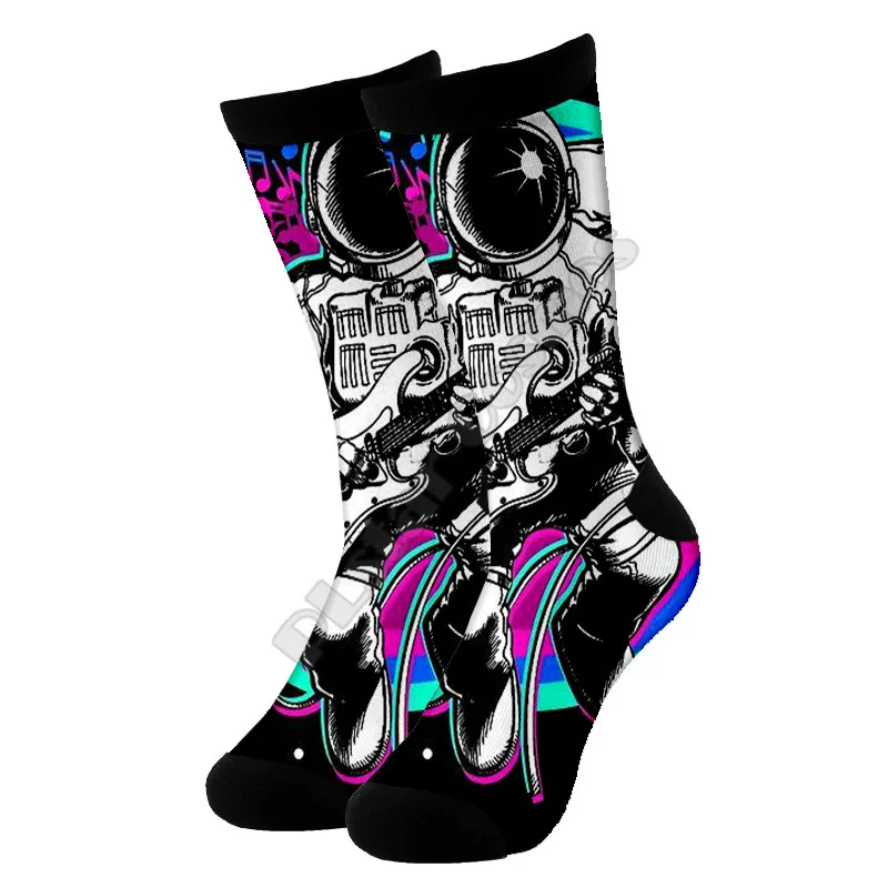 

Galaxy Astronaut High Socks 3d Printed Men For Women Funny socks fashion long Socks 06