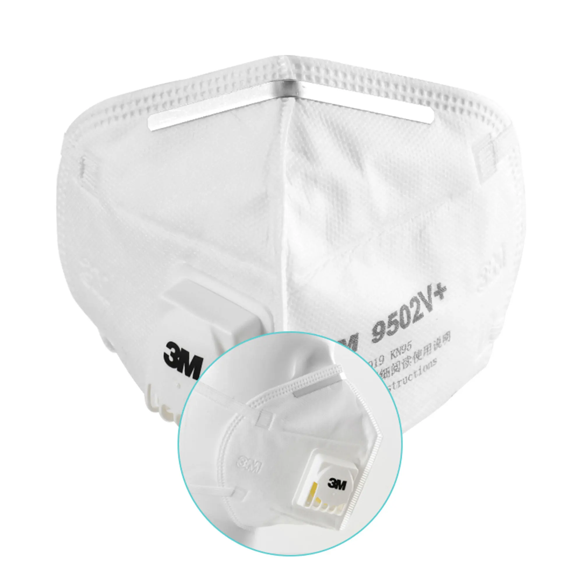 25pcs/Lot 3M 9502V+ Mask KN95 Respirator Anti-haze Protective Masks Anti-particles Filter Material  Influenza Virus Mask