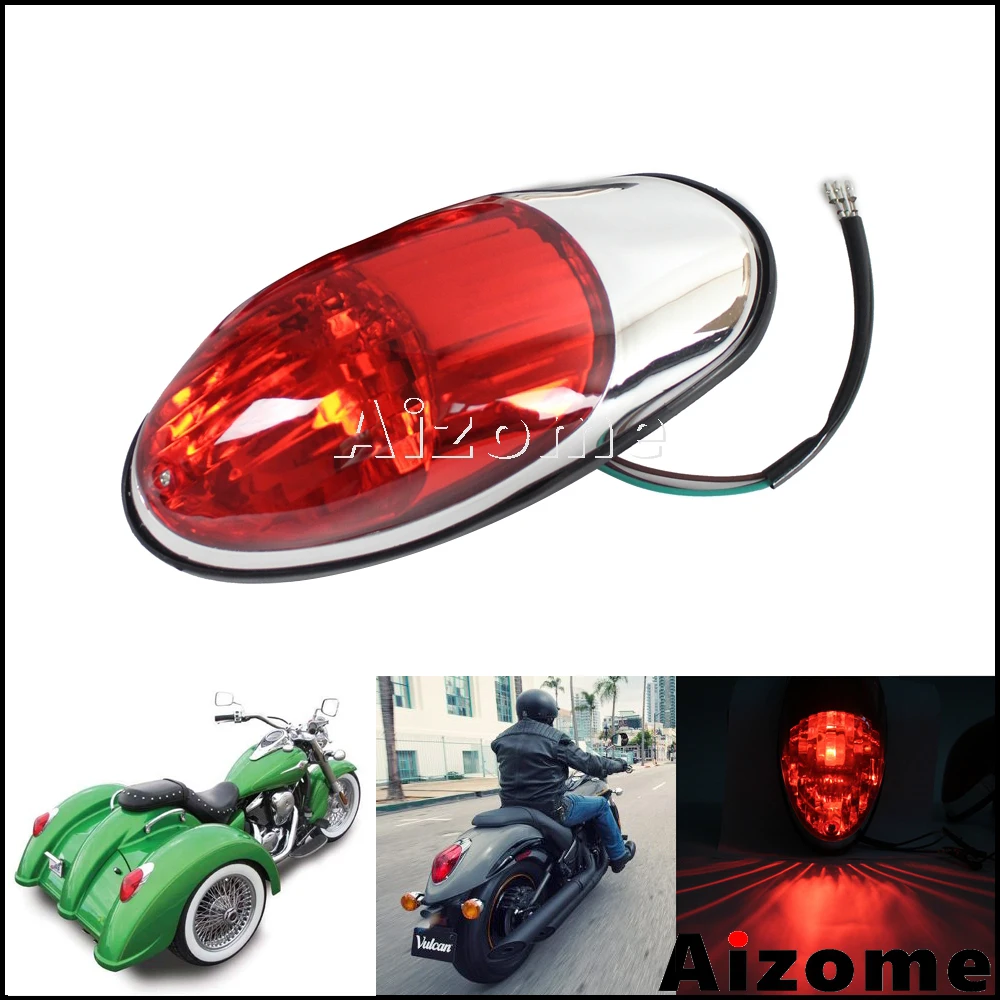 Universal Motorcycle Tail Light Rear Stop Lamp Cruiser Taillight For Honda Shadow V-Star Kawasaki Vulcan 900 1500 Classic VN900C