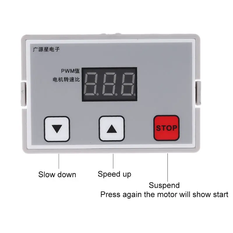 Digital Display 0~100% adjustable 12V 24V 5A 120W PWM Motor Speed Controller Regulator Reversible Variable Speed Slow