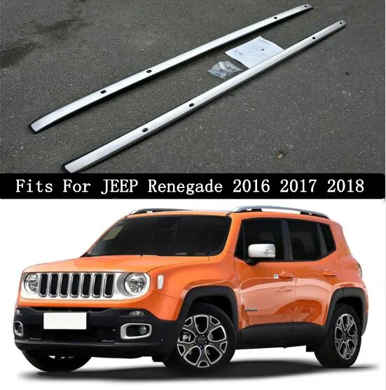 Aluminium alloy Car Roof Rails Rack baggage luggage Carrier Bars Fit For JEEP Renegade 2016 2017 2018