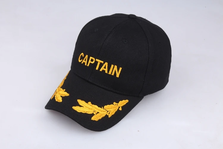 New Hot Embroidery Baseball Cap Men\'s Hip-hop Tide Hat Captain Black Hat American U.S Caps Sailor Outdoor Cap