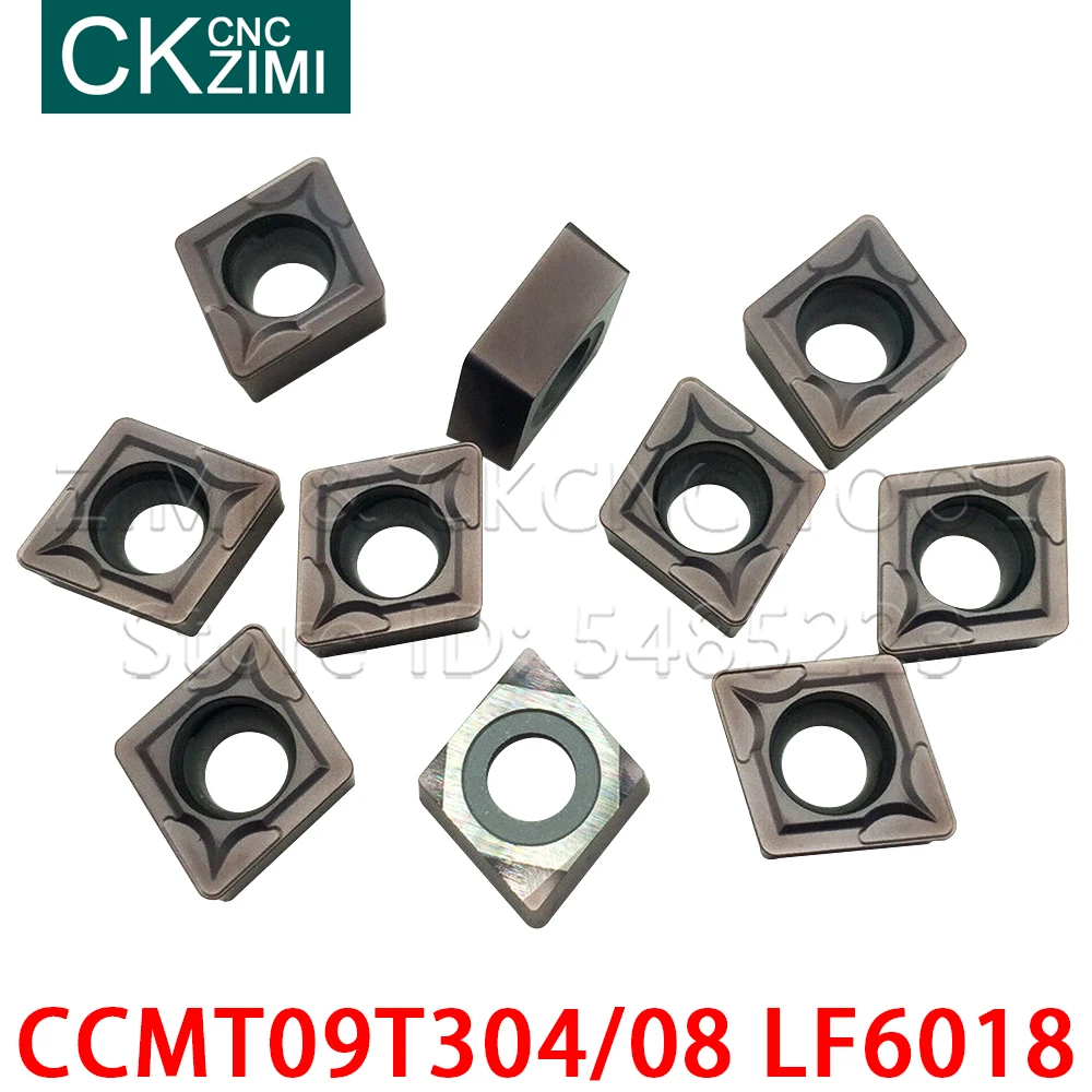 10 قطعة CCMT09T304 LF6018 CCMT09T308 LF6018 كربيد تحول إدراج القاطع باستخدام الحاسب الآلي الخشب تحول أدوات مخرطة الخشب لالفولاذ المقاوم للصدأ