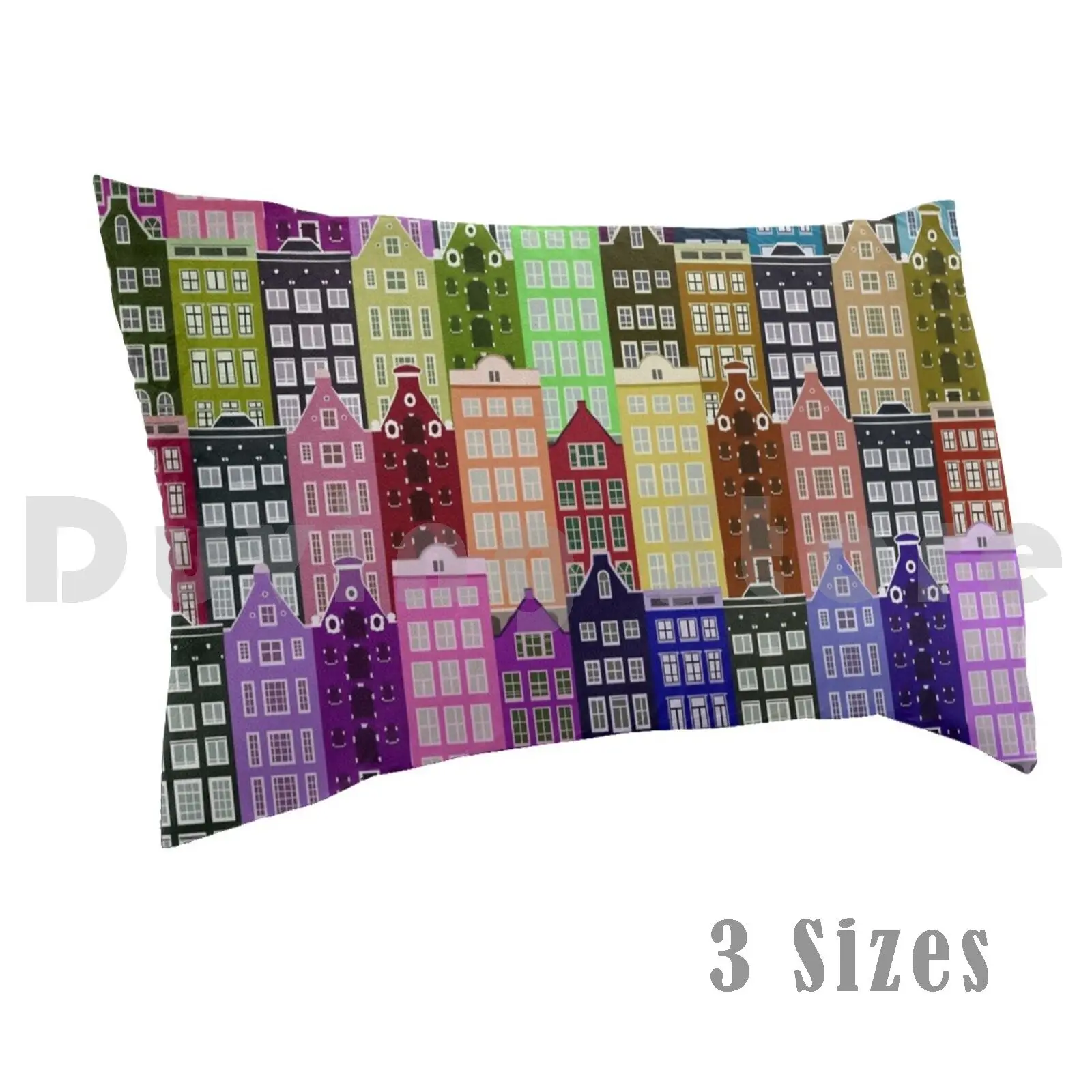 Big City Stuff Pillow Case 20*30 Inch Cities Buildings Cute Cool City City Life Colorful San