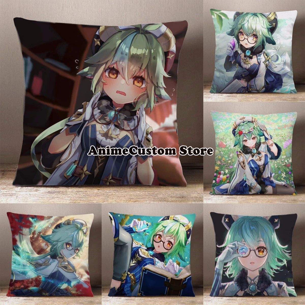 Game Sucrose Cartoon Square Throw Pillow Siesta Dakimakura Dakimakura Safa Back Cushion Cosplay Gifts