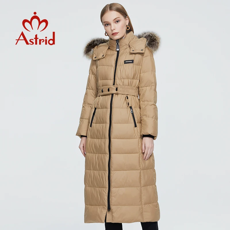 Astrid 2022 New Winter Women\'s coat women long warm parka fashion Jacket with raccoon fur hood large sizes female clothing 8716