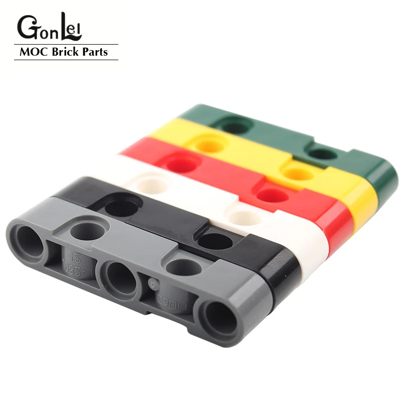 10Pcs/lot Technical Beams 1x5 Thick with Alternating Holes Open Center Thick Parts MOC 32316 Building Block for 71710 73507 Toy