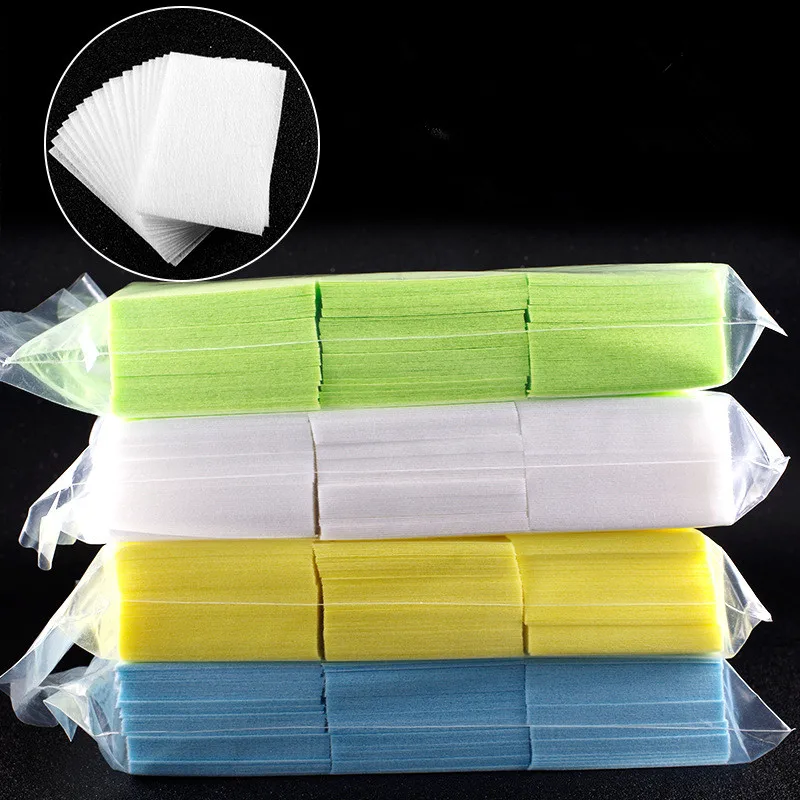 700PCS New Colorful Thicken Lint Free Nail Art Gel Polish Remover Cotton Pad Nail Wipe Nail polish Cleaning cotton T0448