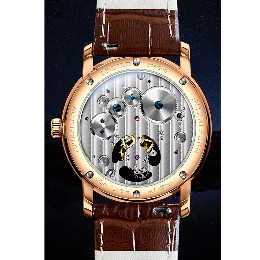 Switzerland Lobinni Luxury Brand Tourbillon Mechanical Watch For Men Skeleton Watch Mens Business reloj hombre Waterproof 8882