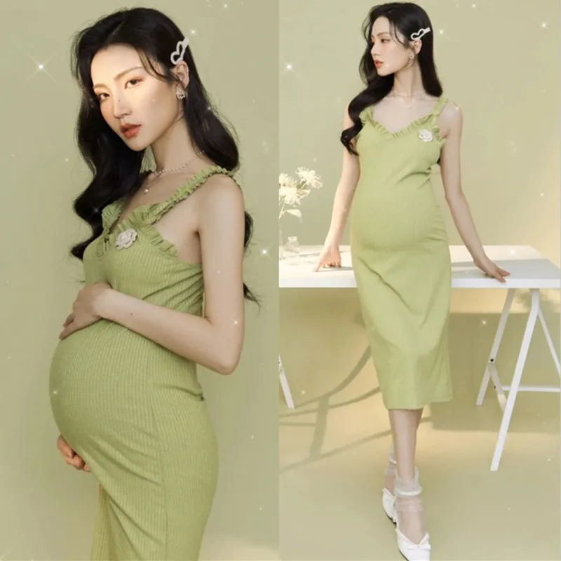 2024 New Pregnant Women Photo Clothing Han Xiaoqing New Pregnant Mommy Photo Clothing Studio Pregnant Women Photo Clothing