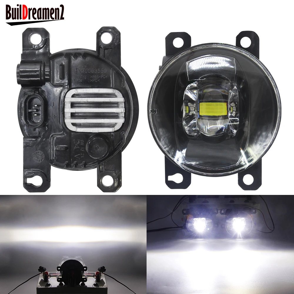 2 Pieces LED Fog Light 30W 8000LM Car Front Bumper Fog Lamp White Yellow For Land Rover Discovery Freelander Range Rover