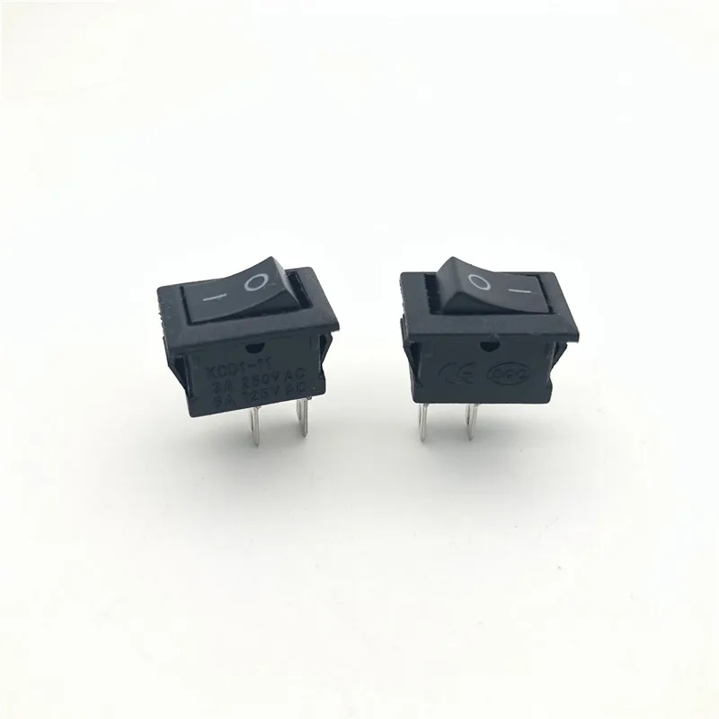 500pcs/Lot KCD11 Kcd1-11 10*15mm SPST 2PIN ON/OFF Boat Rocker Switch 3A/6A Car Dash Dashboard Truck RV ATV Home 10x15