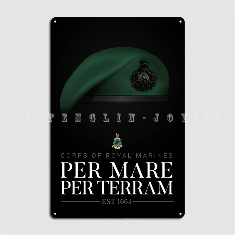 British Royal Marines Metal Plaque Poster Wall Plaque Pub Garage Retro Club Home Tin Sign Poster