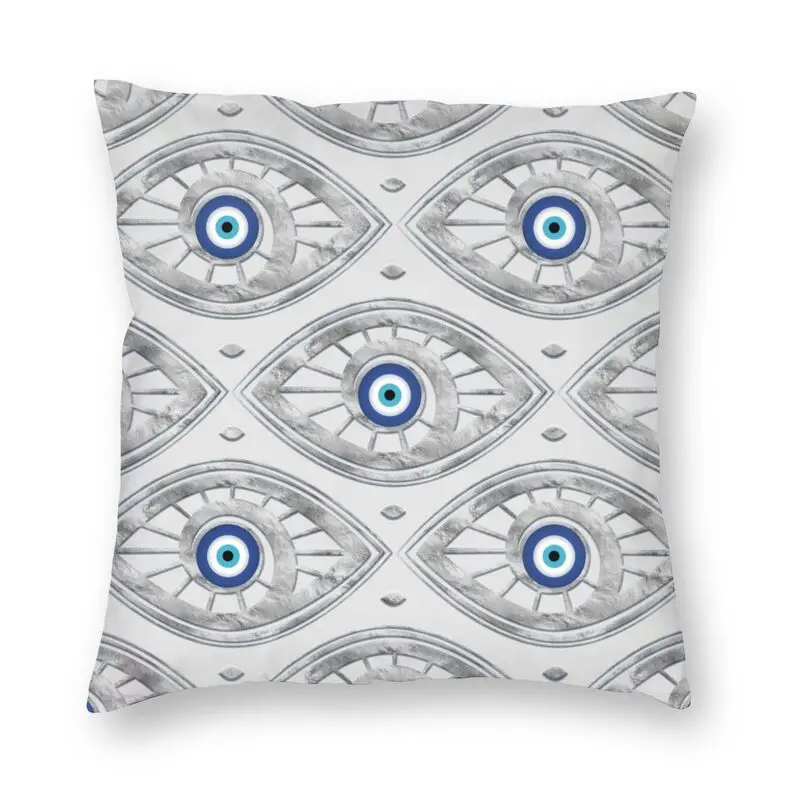 Greek Mati Mataki Matiasma Evil Eye Pattern Cushion Cover Home Decorative Charms Nazar Amulet Throw Pillow Case for Living Room