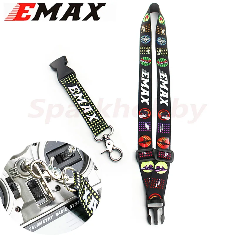 1PC EMAX สายคล้องคอปรับความยาวรีโมทคอนโทรลโลหะ Lanyard Hook Ues สำหรับรีโมทคอนโทรลเครื่องส่งสัญญาณ RC เครื่องบินรุ่น