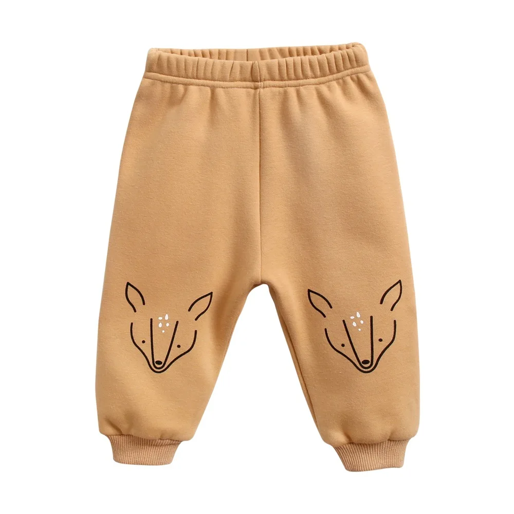 6-36M Newborn Kid Baby Boys Girls Clothes Winter Warm Fleece Pant Cute Sweet Cotoon Thick Trousers Cartoon Lovely Baby Clothing