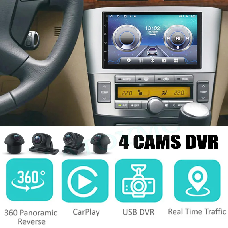 

For TOYOTA Avensis T250 2003~2009 Car GPS Audio Radio Navigation NAVI Player Built-in CarPlay 360 BirdView