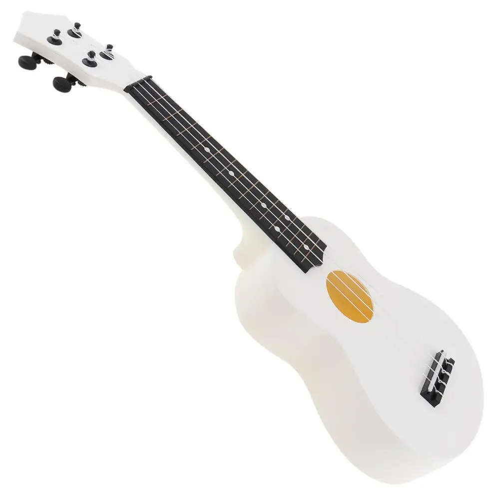 21 Inch Soprano Ukulele 15 Fret ABS Material 4 Strings Hawaii Guitar with Pick for Kids and Beginner