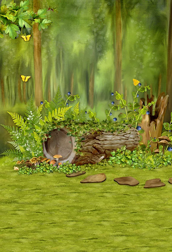 Mehofond Frühling Natürliche Landschaft Grün Gras Blumen Hintergrund Baby Geburtstag Porträt Kuchen Fotografie Hintergrund für Foto Studio