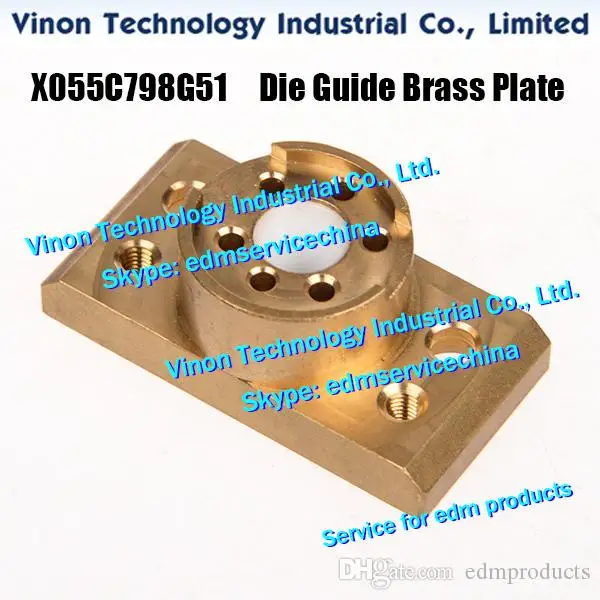 X055C798G51 Die Guide Brass Plate Ø0.8mm for DWC-BA series machines X055-C798-G51, X055C798G54 edm Lower GUIDE D BA8