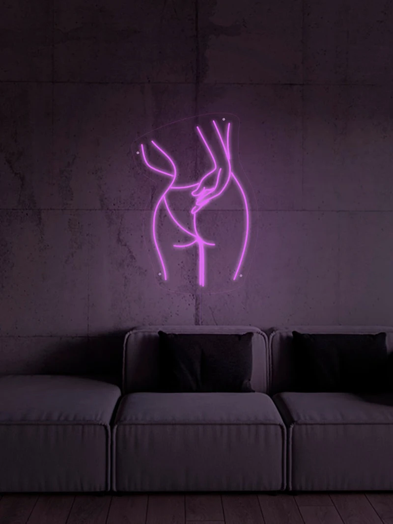 Aesthetic Cute Female Nude  Neon Sign Custom Decoracion Acrylic For Shop Party Gift Home Kawaii  Anime Wall Room Decor