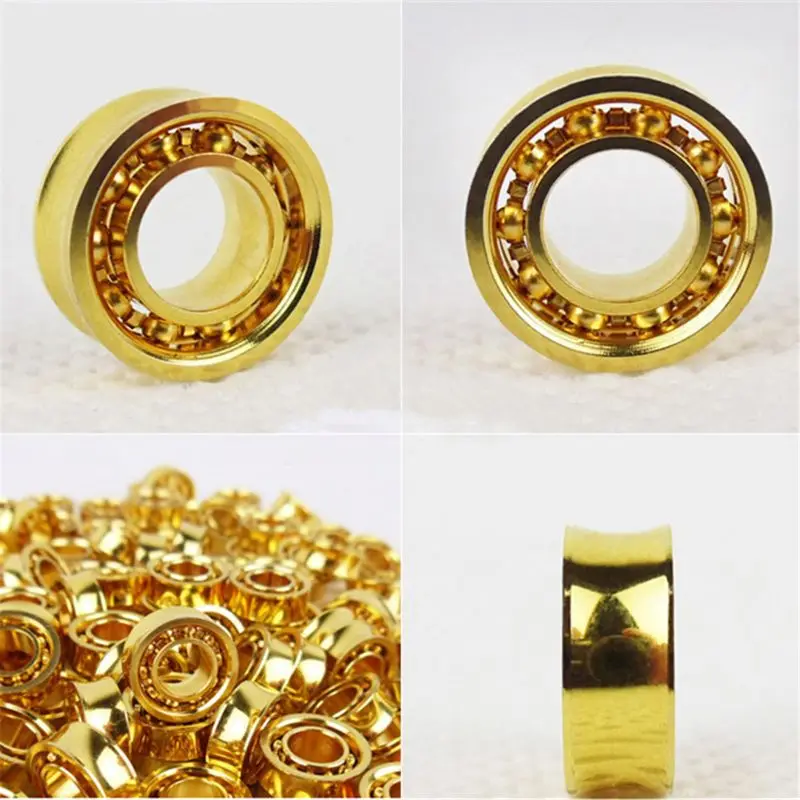 6pcs R188KK UR188 Gold Plated Bearing For Fidget Spinner Yoyos Fan D5QA