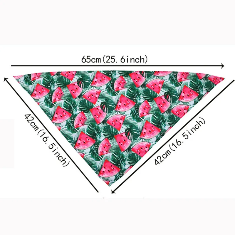 여름 개 반다나 과일 열대 스타일 애완 동물 고양이 개 반다나 스카프 폴리 에스테르 작은 개 강아지 반다나 앞치마 개 액세서리 #1