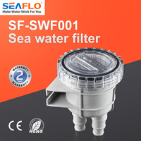 SEAFLO 25mm 32mm 38mm Sea Water filter Fits for Hose Size 1\