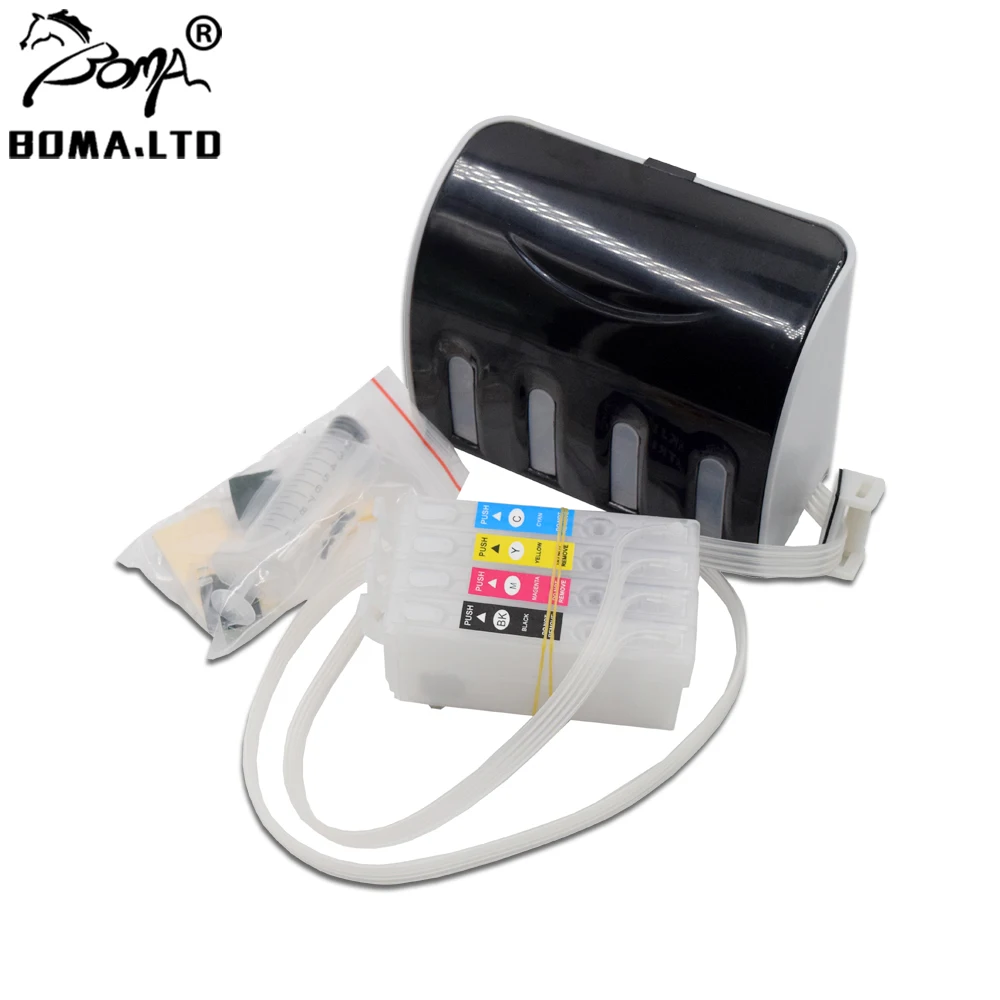 T802 T802XL 802 Bulk Ink Ciss System For Epson Workforce WF-4730 WF-4734 WF-4720 WF-4740 EC-4030 EC-4040 EC-4020 Without Chip