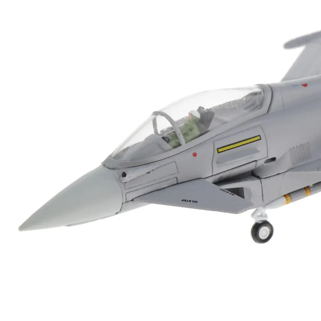 1:100 EF-2000 Eurofighter Typhoon Fighter Model & Display Stand Collection Gift EF 2000 Alloy Model Plane Mini Decorative Home