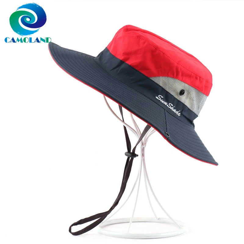 CAMOLAND Waterproof Boonie Hat Women Summer UPF 50+ Sun Hats Casual Beach Cap For Female Outdoor UV Protection Hiking Hat