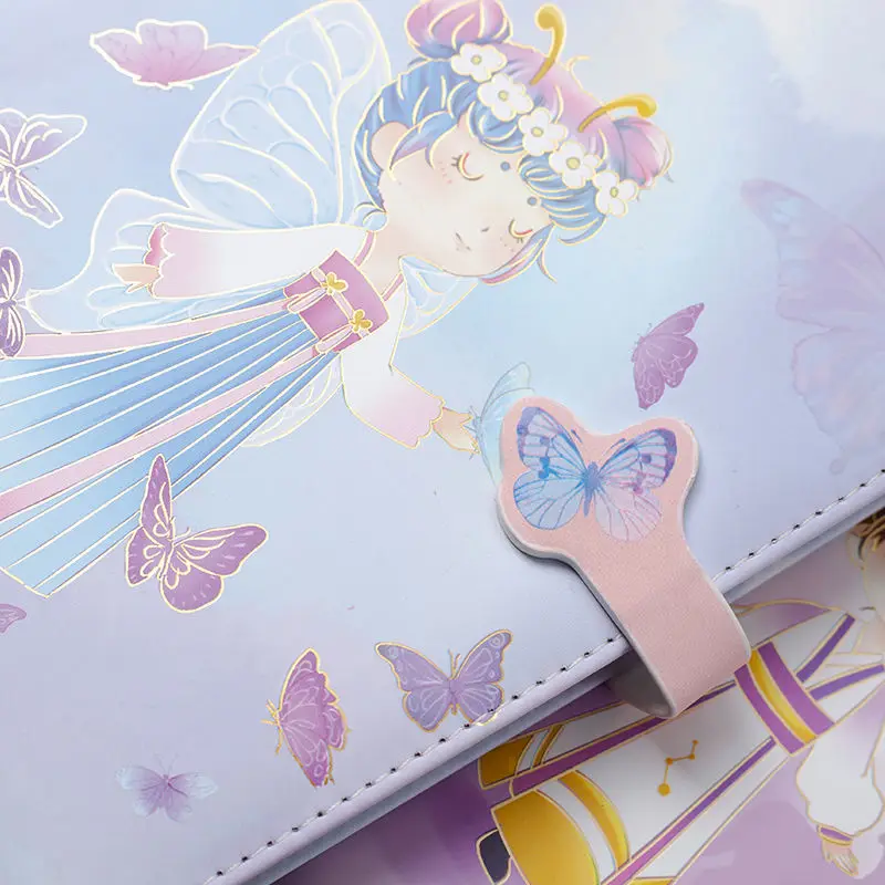 96 Page Cute Notebook Magnetic Buckle Color Page Student Manual Ledger Notepad Diary Book Office Accessories  Student Planner