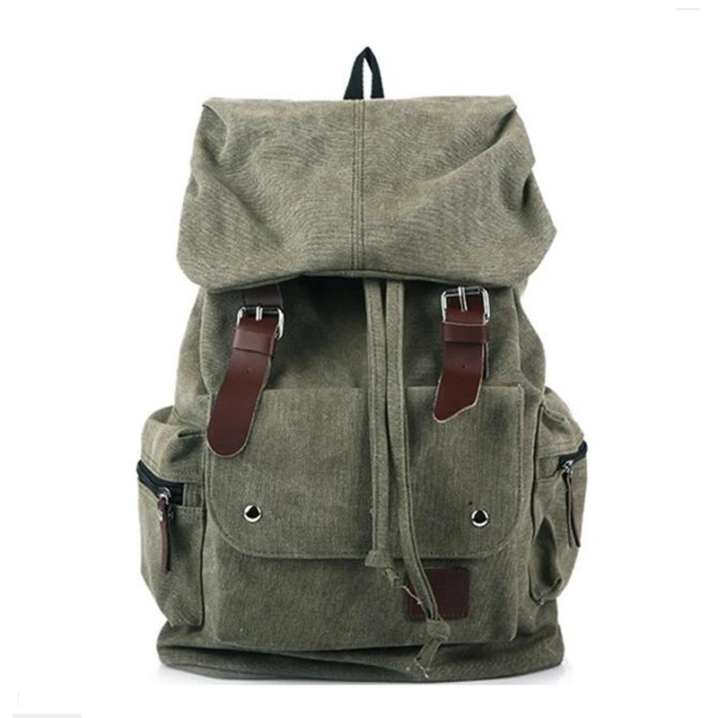 2021 Men Casual Canvas Large Capacity Practical Backpack Casual Travel  Bagpack Teenagers School Bags WL22B