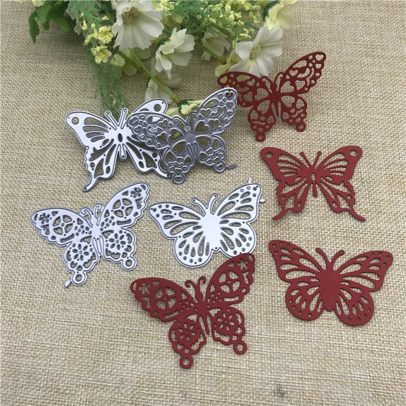 4pcs butterfly Lace Metal Cutting Dies Stencils For DIY Scrapbooking Decorative Embossing Handcraft Die Cutting Template