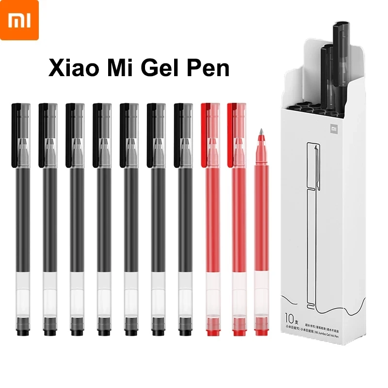 10pc/pack Xiaomi Gel Pen Super Durable MI Sign Pens 0.5mm Pen Office Smooth Switzerland Refill Mikuni School Supplies Stationery