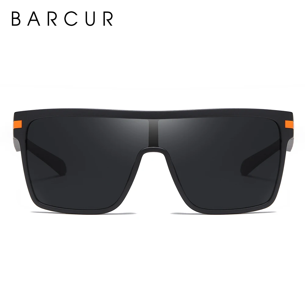 BARCUR Oversized Polarized Sunglasses Men Square Sun glasses Driving Googles gafas oculos de sol