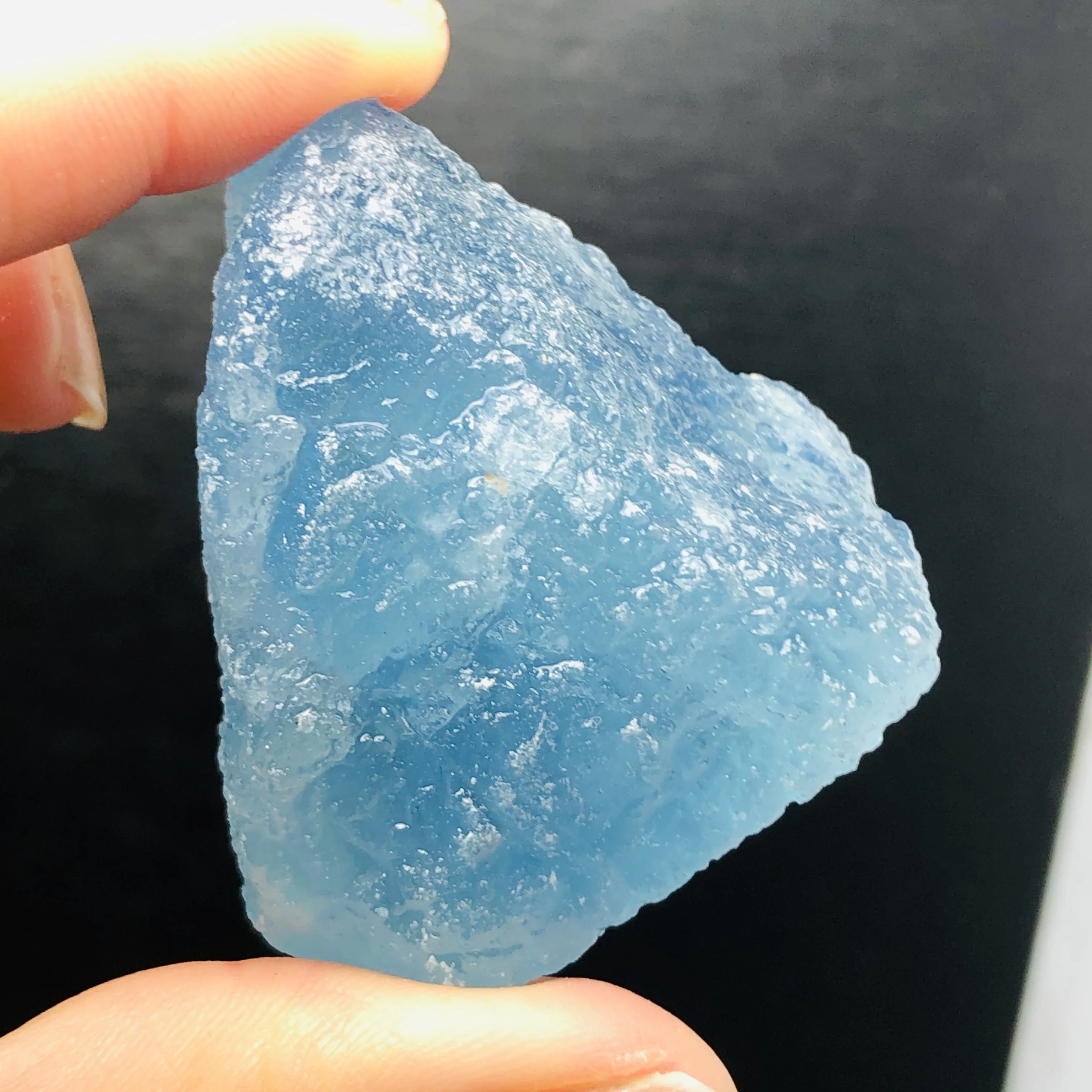 Beautiful 100% sea sapphire raw stone &natural aquamarine crystal reiki healing